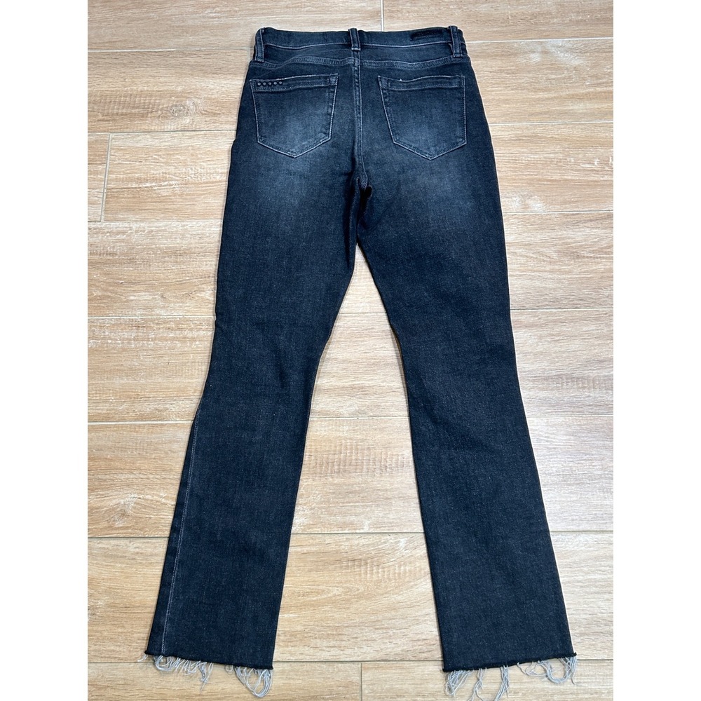 BLANKNYC The Madison Crop Distressed Blue Wash High‎ Rise Jeans - Size 24 - Picture 6 of 10